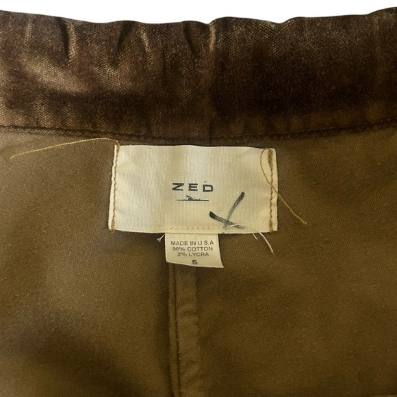 ZED Seattle Catch-All Drawstring Trousers in Gold Velvet Cotton Size XL - Picture 4 of 6